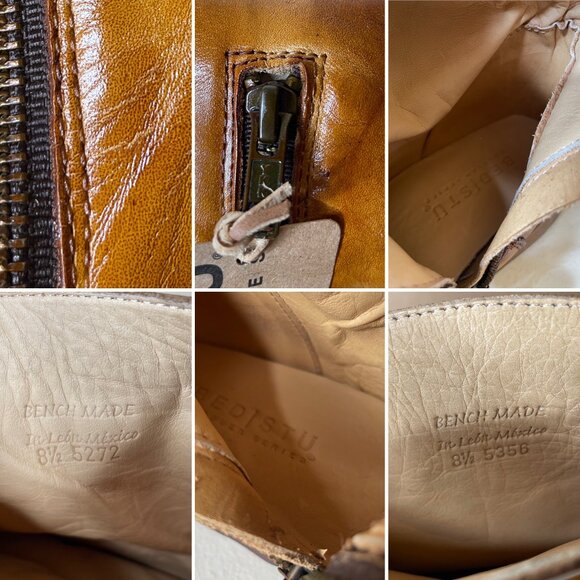 BED STU Tess Distressed Tan Leather Tall Riding Boots BedStu Size 8.5 - Picture 15 of 16